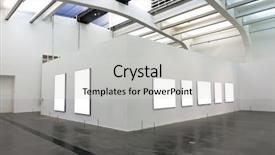  Presentation with gallery - Theme with empty frames in gallery background and a light gray colored foreground