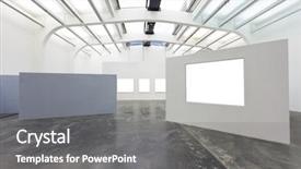  Presentation with gallery - Audience pleasing theme consisting of empty frames in gallery backdrop and a gray colored foreground