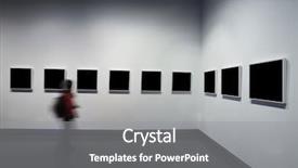 Presentation with museum - Theme consisting of empty frames in museum background and a gray colored foreground