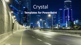  Presentation with freeway - Colorful PPT theme enhanced with yom kippur - empty freeway at night backdrop and a navy blue colored foreground