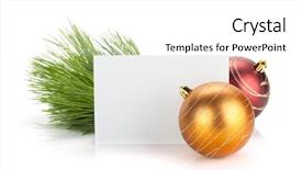  Presentation with christmas card - Presentation with empty gift card and christmas background and a white colored foreground