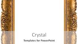  Presentation with picture frame - Colorful PPT layouts enhanced with empty-gilded-picture-frame-cut backdrop and a white colored foreground