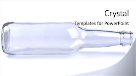  Presentation with bottle - Slides with empty glass bottle isolated background and a white colored foreground