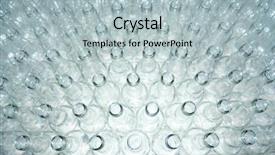  Presentation with bottles - Colorful presentation enhanced with empty glass bottles in factory backdrop and a light gray colored foreground