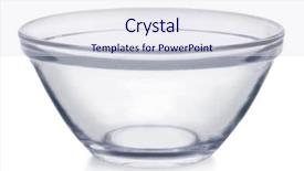  Presentation with clear - Cool new presentation with empty glass bowl isolated backdrop and a sky blue colored foreground