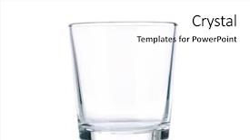  Presentation with water glass - Colorful presentation enhanced with empty glass for water juice backdrop and a white colored foreground