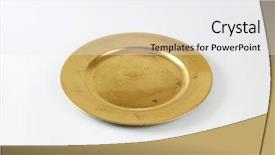  Presentation with white gold - Colorful PPT layouts enhanced with empty gold plate on white backdrop and a white colored foreground