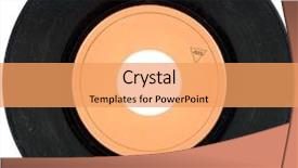  Presentation with vinyl - Slides having empty gramophone vinyl record isolated background and a yellow colored foreground