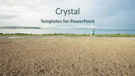  Presentation with ground water - Colorful PPT layouts enhanced with empty ground near lake backdrop and a sky blue colored foreground