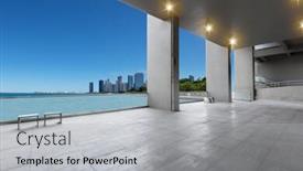  Presentation with chicago - Audience pleasing theme consisting of empty ground with modern cityscape in chicago backdrop and a light gray colored foreground