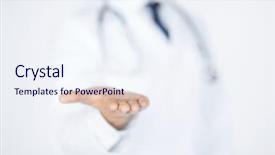  Presentation with empty - Audience pleasing slides consisting of empty handed - close up of male doctor backdrop and a sky blue colored foreground