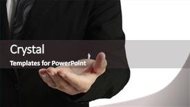  Presentation with pale male hawk - PPT theme having empty handed - open palm hand gesture background and a dark gray colored foreground