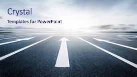  Presentation with highway - Slides featuring empty highway blue toned images background and a sky blue colored foreground