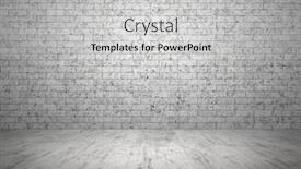  Presentation with cement - Presentation design with empty interior brick wall cement floor background and a light gray colored foreground