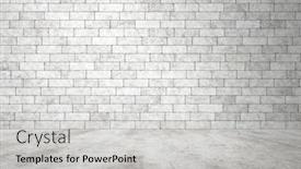  Presentation with cement - Colorful presentation design enhanced with empty interior brick wall cement floor backdrop and a light gray colored foreground