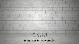  Presentation with brick wall - Colorful PPT theme enhanced with empty-interior-brick-wall-cement backdrop and a light gray colored foreground