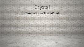  Presentation with brick wall - Slides enhanced with empty-interior-brick-wall-cement background and a light gray colored foreground