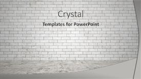  Presentation with cement - Beautiful presentation theme featuring empty-interior-brick-wall-cement backdrop and a light gray colored foreground