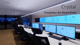  Presentation with data security - Theme consisting of empty-interior-of-big-modern background and a light gray colored foreground