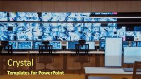  Presentation with data security - Presentation having empty-interior-of-big-modern and a tawny brown colored foreground