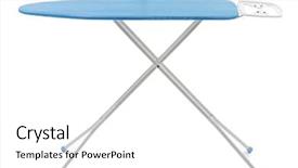 Presentation with ironing - Cool new theme with empty ironing board isolated backdrop and a white colored foreground