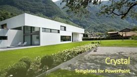  Presentation with villa - Amazing presentation having empty mansion - exterior modern style villa surrounded backdrop and a tawny brown colored foreground