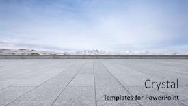  Presentation with blue marble - Slide set featuring empty-marble-floor-and-beautiful background and a light gray colored foreground