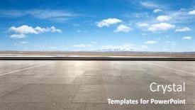  Presentation with blue marble - Cool new PPT layouts with empty marble floor and snow backdrop and a gray colored foreground