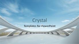  Presentation with blue marble - Theme having empty marble floor and snow mountains in blue cloud sky background and a light blue colored foreground