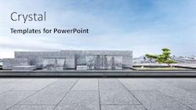  Presentation with blue marble - Amazing slide deck having empty-marble-square-with-artificial backdrop and a light blue colored foreground