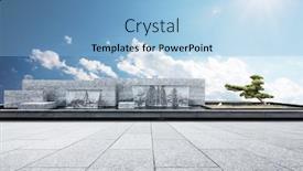  Presentation with blue marble - Slides consisting of empty-marble-square-with-artificial background and a light blue colored foreground