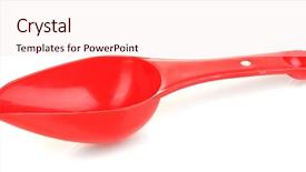  Presentation with china washing powder - Amazing PPT theme having empty measuring cup for washing backdrop and a sky blue colored foreground