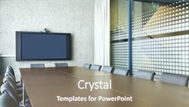  Presentation with congress - Slides enhanced with empty meetings - interior of a congress palace background and a  colored foreground