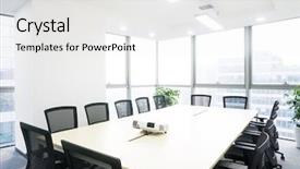  Presentation with office room - Cool new presentation design with empty meetings - interior of meeting room backdrop and a white colored foreground