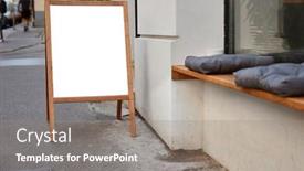  Presentation with restaurant - Slides with empty-menuboard-on-in-front background and a gray colored foreground