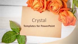  Presentation with pink and white roses - PPT theme having empty-message-note-with-fresh background and a lemonade colored foreground