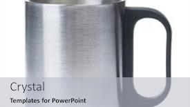  Presentation with metal corrosion rusted - Slide deck having empty-metal-mug-isolated background and a light gray colored foreground