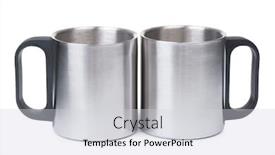  Presentation with octopus on isolated white - Amazing presentation theme having empty-metal-mugs-isolated backdrop and a light gray colored foreground