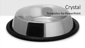  Presentation with metal sodium - Audience pleasing presentation design consisting of empty metal pet bowl isolated backdrop and a light gray colored foreground