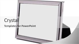  Presentation with picture frame - Beautiful presentation featuring empty metal picture photo frame backdrop and a white colored foreground