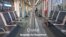  Presentation with amsterdam - Presentation design consisting of empty-metro-in-amsterdam background and a gray colored foreground