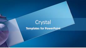  Presentation with empty - Presentation theme featuring empty-microscopy-slide-in-hand background and a teal colored foreground