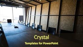  Presentation with conference table - Presentation theme consisting of empty modern conference room background and a  colored foreground