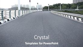  Presentation with empty - Presentation theme with empty-modern-road-interchange background and a gray colored foreground