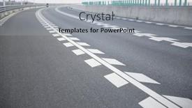  Presentation with road - Presentation having empty-modern-road-interchange background and a light gray colored foreground