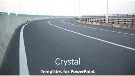  Presentation with empty - Slide set enhanced with empty-modern-road-interchange background and a gray colored foreground