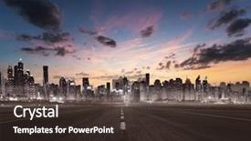  Presentation with transportation - Presentation design consisting of empty motorway heading background and a dark gray colored foreground