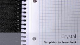  Presentation with note book - Presentation theme enhanced with empty note book background and a light blue colored foreground