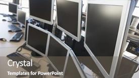  Presentation with space - PPT theme featuring empty office space with many background and a gray colored foreground