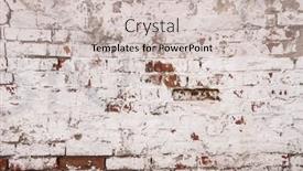  Presentation with old brick wall texture - PPT layouts having empty-old-brick-wall-texture background and a soft green colored foreground